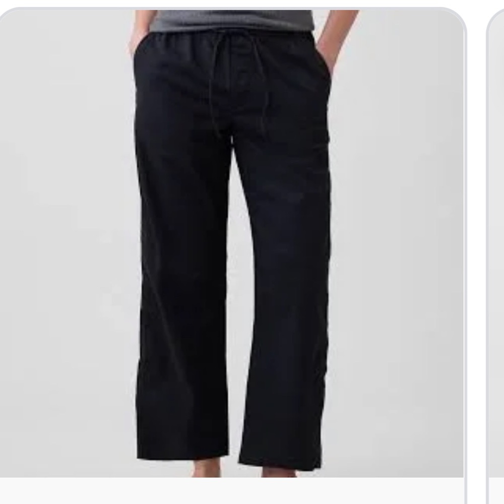 GAP Navy Pull On High Waisted Pants Cotton Lyocell Blend
